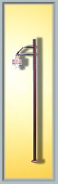 Viessmann 6065 Wood Post Lamp 90mm HO