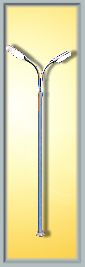 Viessmann 6095 Whip Double Street Light 100mm LED White HO