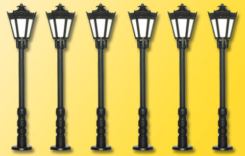 Viessmann 64706 Park Lamp Black 33mm LED Warm White (6) N Gauge