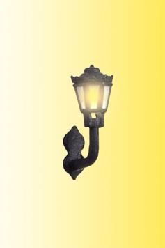 Viessmann 6478 Nostalgic Wall Lamp 12mm LED Yellow N Gauge