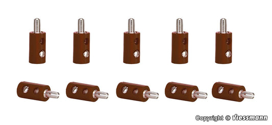 Viessmann 6873 Plugs Brown (10)