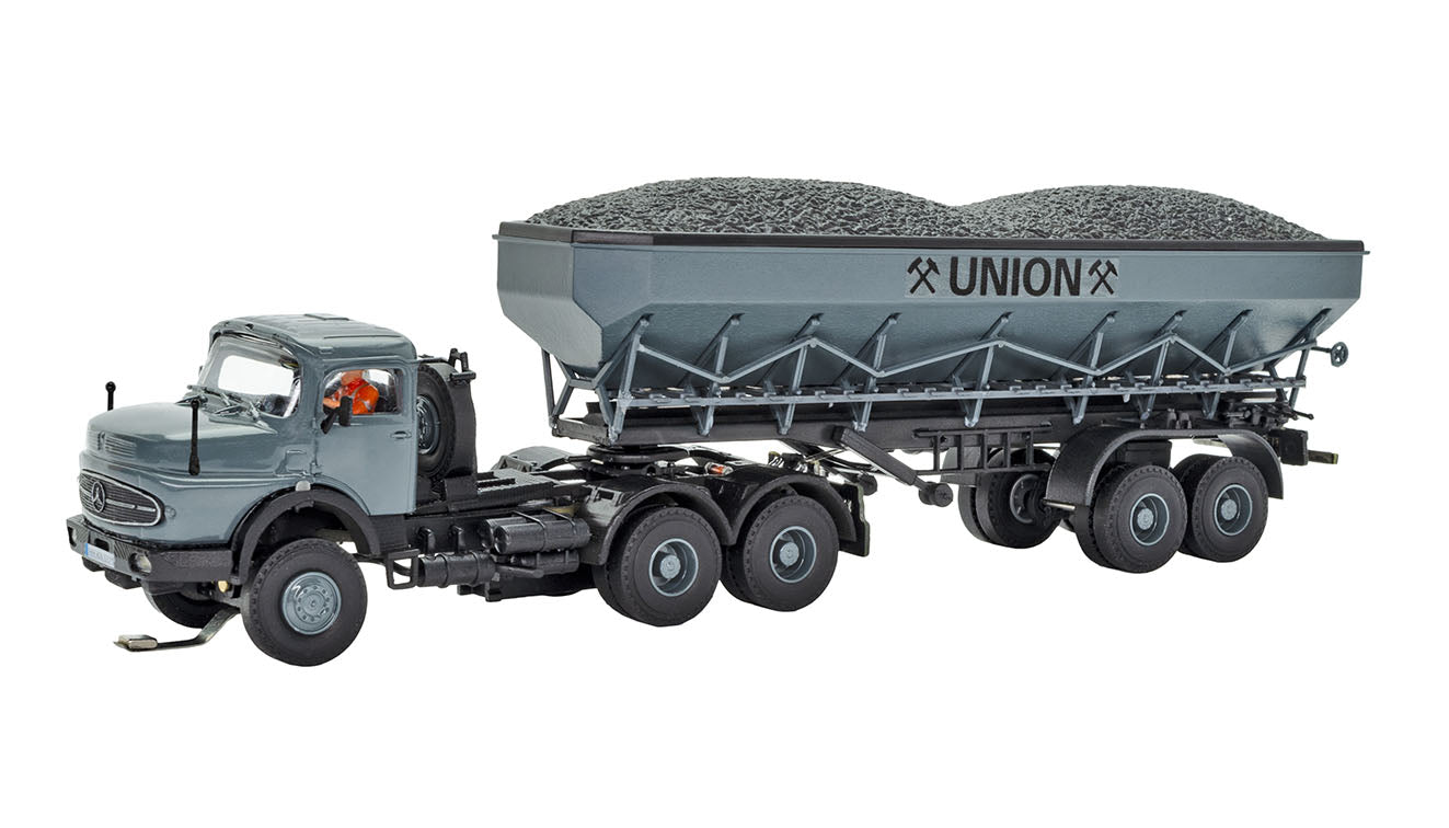 Viessmann CarMotion MB Tractor Unit & Union Coal Tipper Trailer VN8035 HO Gauge