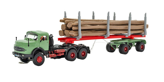 Viessmann CarMotion MB Tractor Unit & Timber Trailer VN8036 HO Gauge