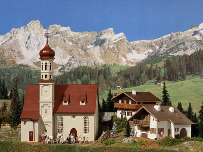 Vollmer 42080 Alpine Village Set (3) Kit HO