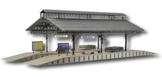 Vollmer 43545 Karlsbad Overall Station Roof with LED Lighting Kit HO