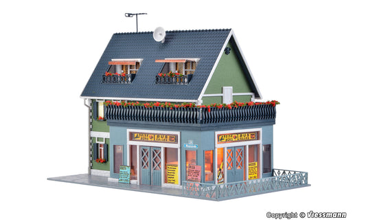 Vollmer 43616 Travel Agency with Interior and Lighting HO