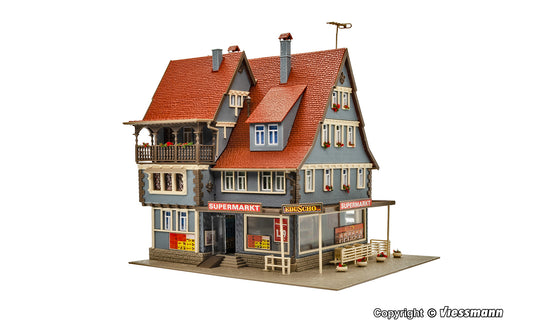 Vollmer 43660 Supermarket with Interior and Lighting Kit HO