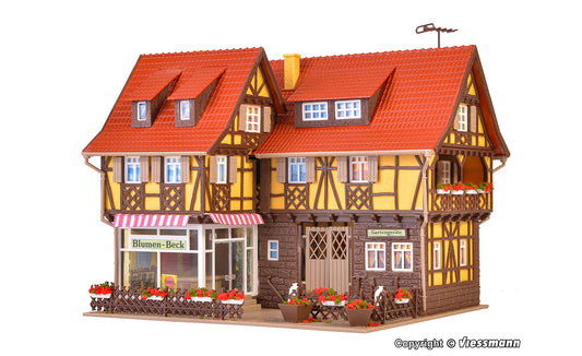 Vollmer 43692 Florists with Interior and Lighting Kit HO