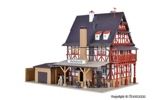 Vollmer 43696 Village Forge with Accessories and Lighting Kit HO