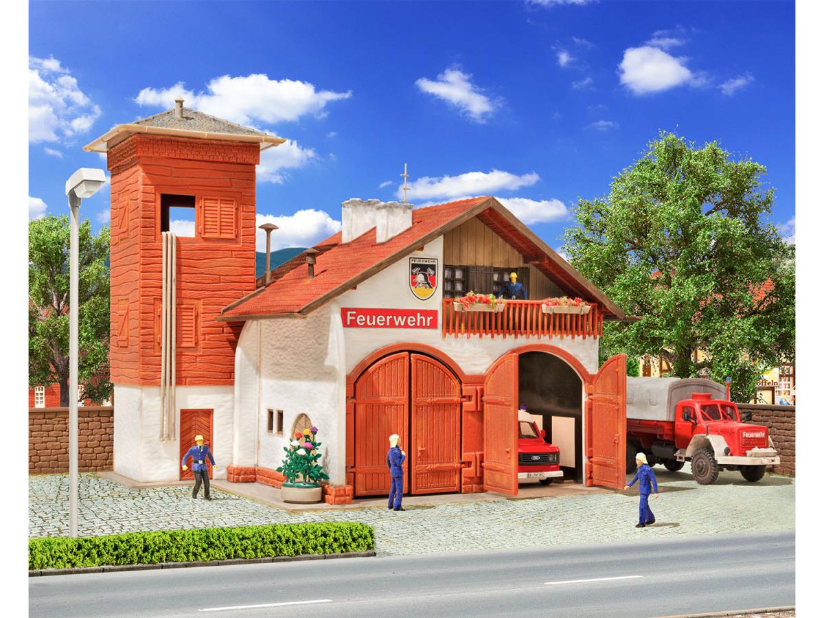 Vollmer 43761 Two Bay Fire Station Kit HO