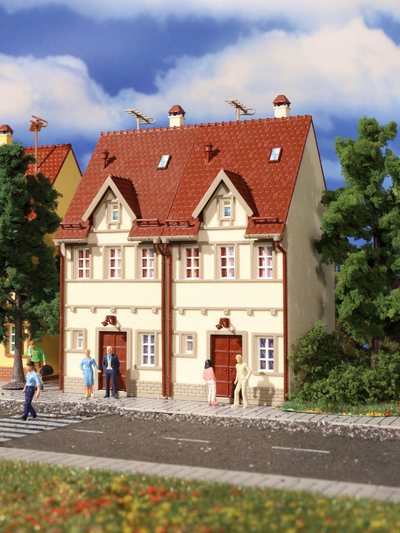 Vollmer 43843 Semi Detached Beige Terraced House Kit HO