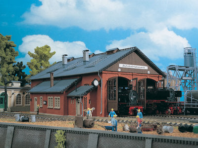 Vollmer 45753 Double Track Locomotive Shed with Door Lock Mechanism Kit HO