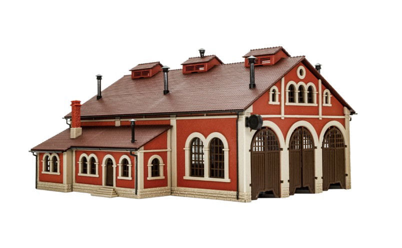 Vollmer 47609 Three Road Engine Shed Kit N Gauge