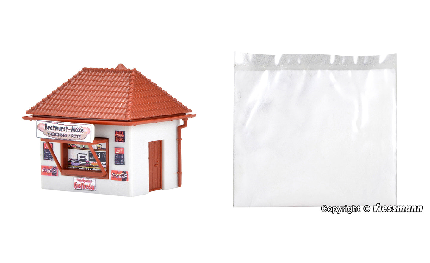 Vollmer 47625 Bratwurst-Maxe Kiosk in Snow Kit N Gauge