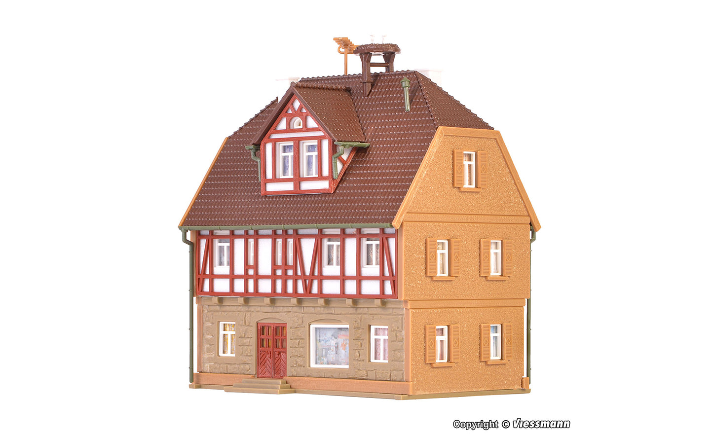 Vollmer 47643 House with Storks Nest Kit N Gauge