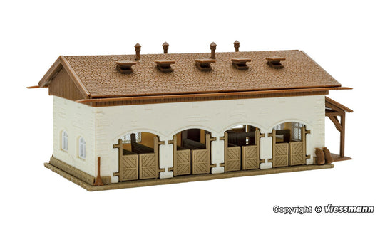 Vollmer 47719 Horse Stable with Horses Kit N Gauge