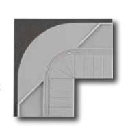 Vollmer 48253 Stone Art Corner Pavement 10.9x10.9x0.2cm HO