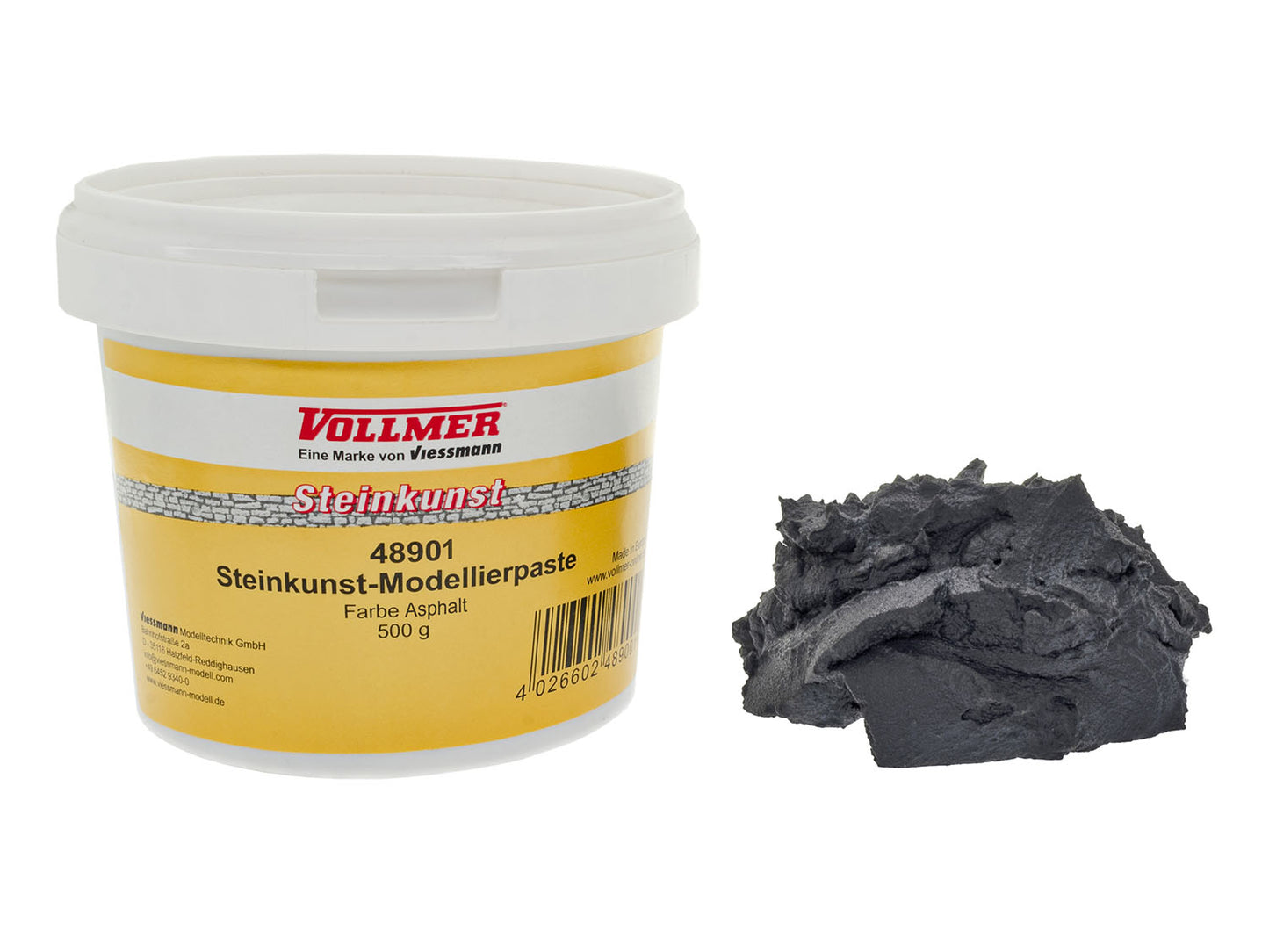 Vollmer Stone Art Asphalt Coloured Modelling Paste (500g) VO48901 HO Gauge