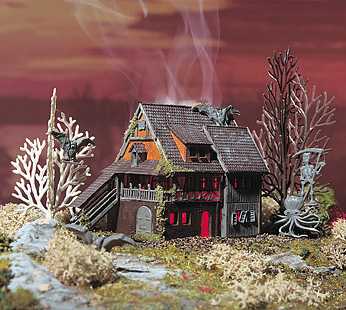 Vollmer 49679 Vampire Villa with Flickering Light Effect Kit Z Scale