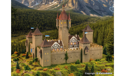 Vollmer 49910 Medieval Castle with LED Lighting Start and Save Kit HO