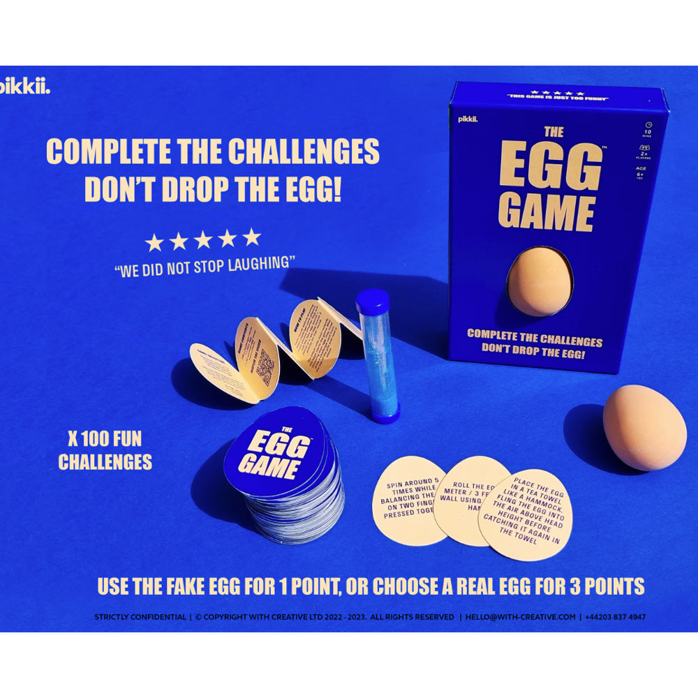 The Egg Game - Complete the Challenges, Don't Drop the Egg! Family Game