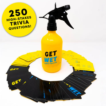 Get Wet Family - Family Trivia Game with a Spray Bottle! Age 8+ 2-8 Players