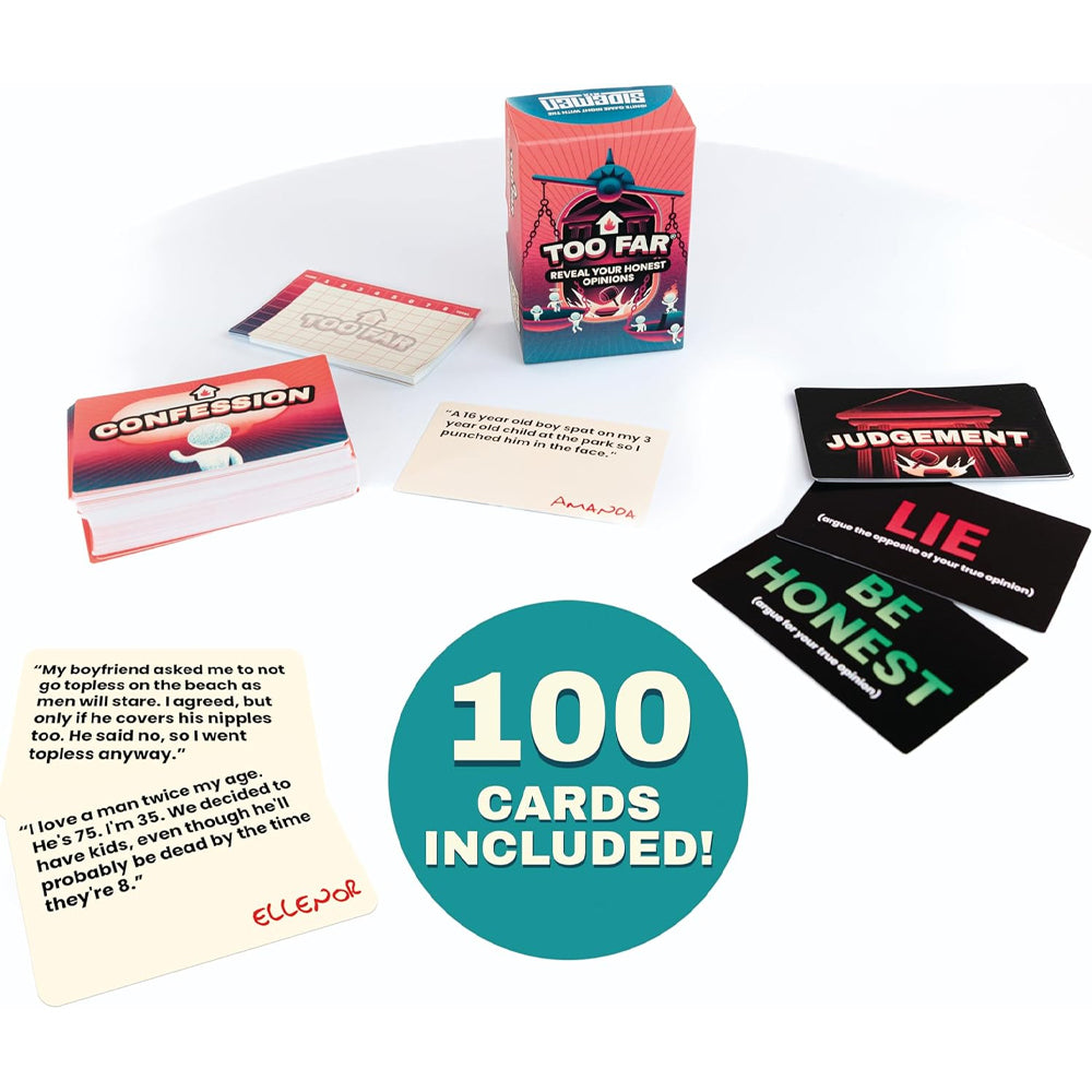 The Sidemen TOO FAR Party Card Game Age 16+ 2-8 Players