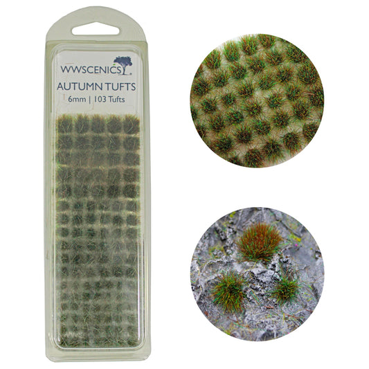 WWScenics Autumn Tufts 6mm x103 Model Rail Scenics W3T-AU6