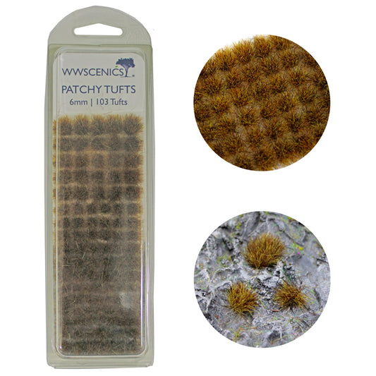 WWScenics Patchy Tufts 6mm x103 Model Rail Scenics W3T-PA6