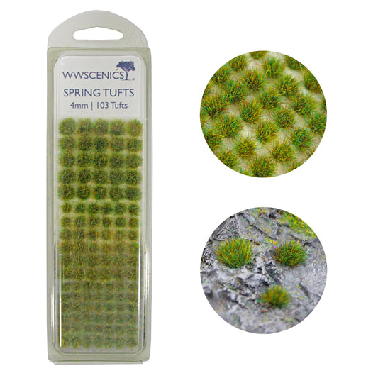 WWScenics Spring Tufts 4mm x103 Model Rail Scenics W3T-SP4