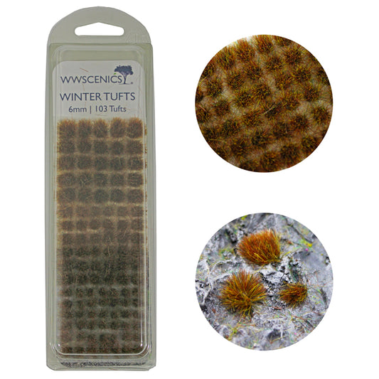 WWScenics Winter Tufts 6mm x103 Model Rail Scenics W3T-WI6