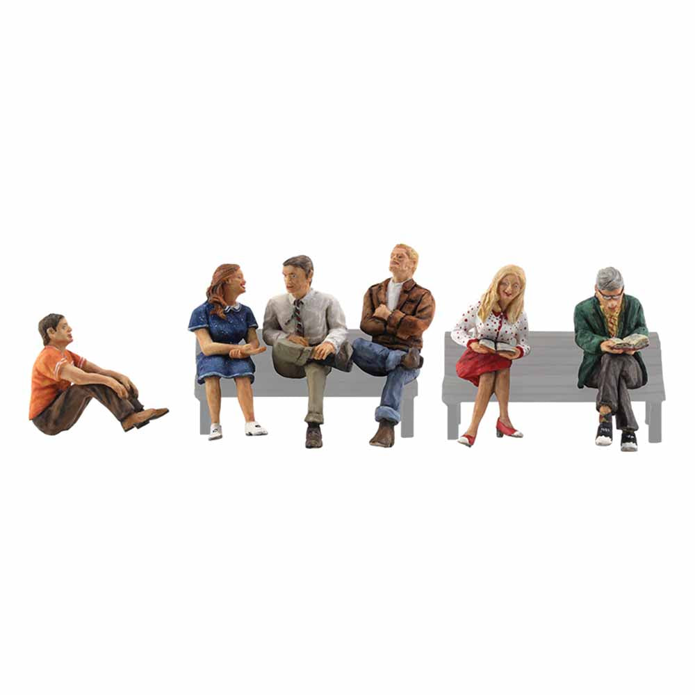 Woodland Scenics A1829 People Sitting HO OO Gauge Figures Landscaping