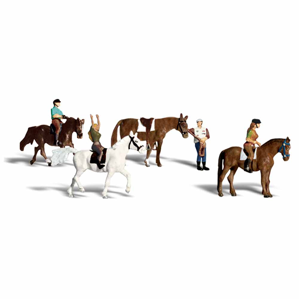 Woodland Scenics A1889 Horseback Riders HO OO Gauge Figures Landscaping