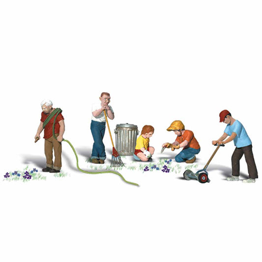 Woodland Scenics A1915 Lawn Workers HO OO Gauge Figures Landscaping