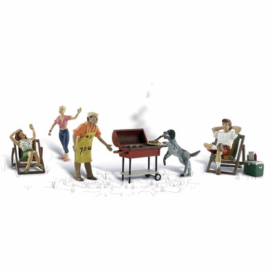 Woodland Scenics A1929 Backyard Barbeque HO OO Gauge Figures Landscaping