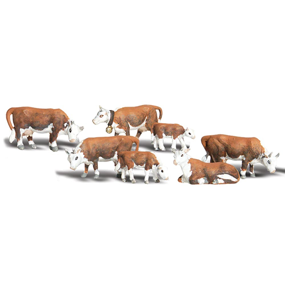 Woodland Scenics A2144 N Hereford Cows N Gauge