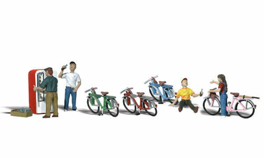 Woodland Scenics A2194 Bicycle Buddies N Gauge Figures Animals & Vehicles