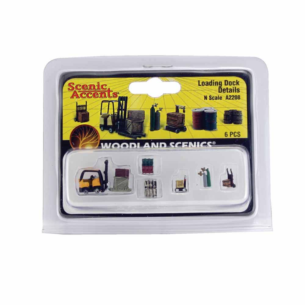 Woodland Scenics A2208 Loading Dock Details N Gauge Figures Animals & Vehicles