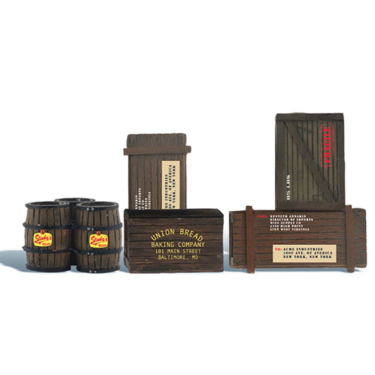 Woodland Scenics A2564 G Wooden Crates & Barrels G Gauge