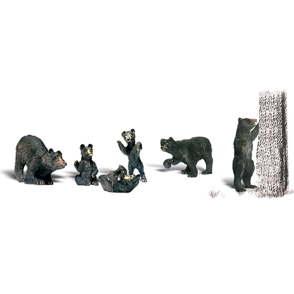 Woodland Scenics A2737 O Black Bears O Gauge