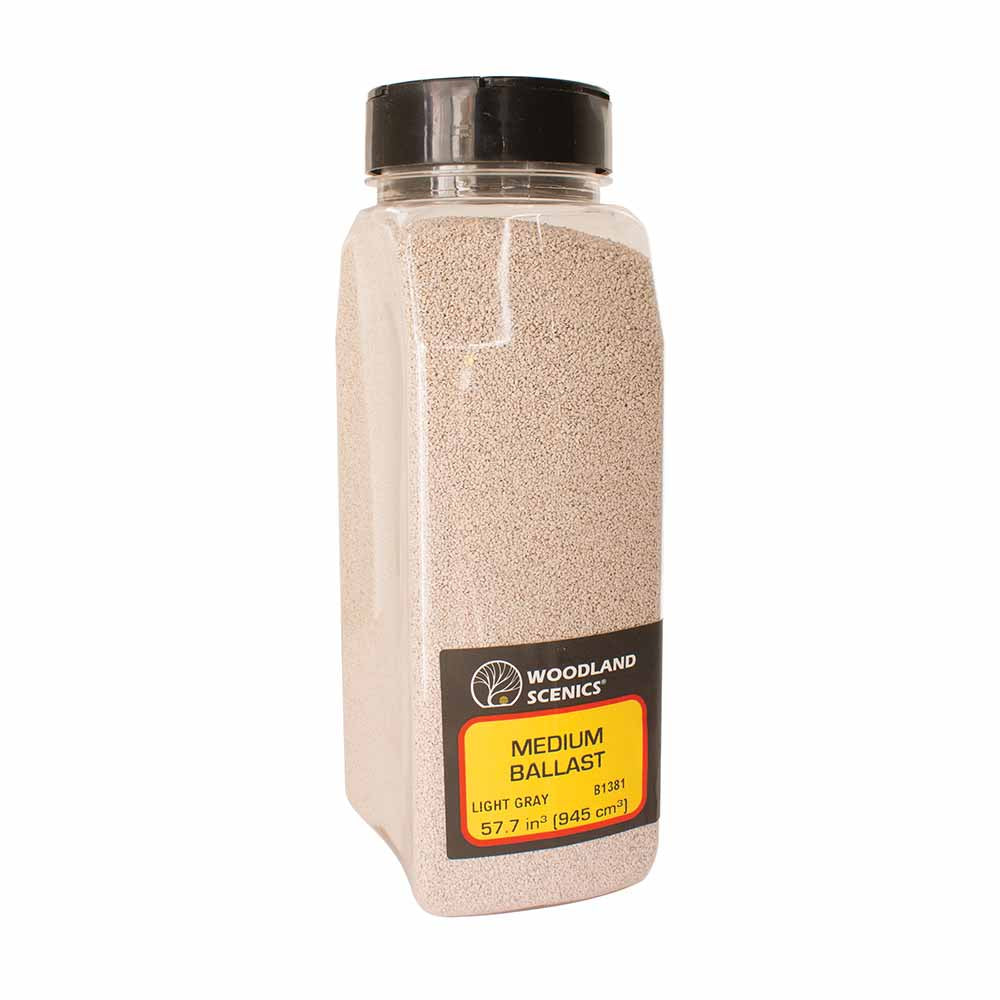Woodland Scenics B1381 Light Grey Medium Ballast Shaker Landscaping