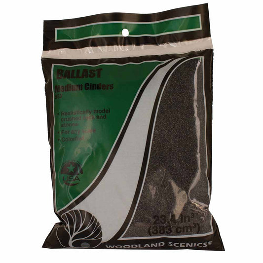 Woodland Scenics B83 Cinders Medium Ballast - Bag Landscaping