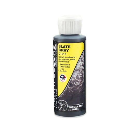 Woodland Scenics C1219 Slate Grey Earth Colours Liquid Pigment 4 fl. oz. Railway Landscaping Scenics
