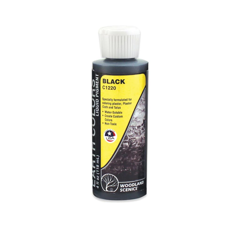 Woodland Scenics C1220 Black Earth Colours Liquid Pigment 4 fl. oz. Railway Landscaping Scenics