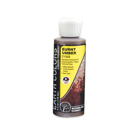 Woodland Scenics C1222 Burnt Umber Earth Colours Liquid Pigment 4 fl. oz. Railway Landscaping Scenics