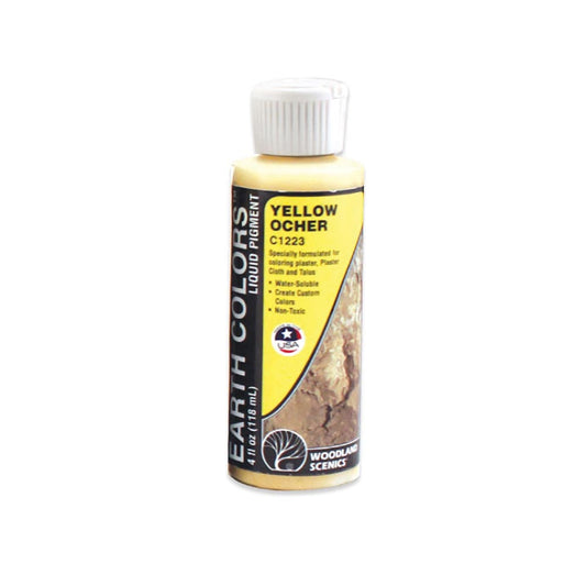 Woodland Scenics C1223 Yellow Ocher Earth Colours Liquid Pigment 4 fl. oz. Railway Landscaping Scenics