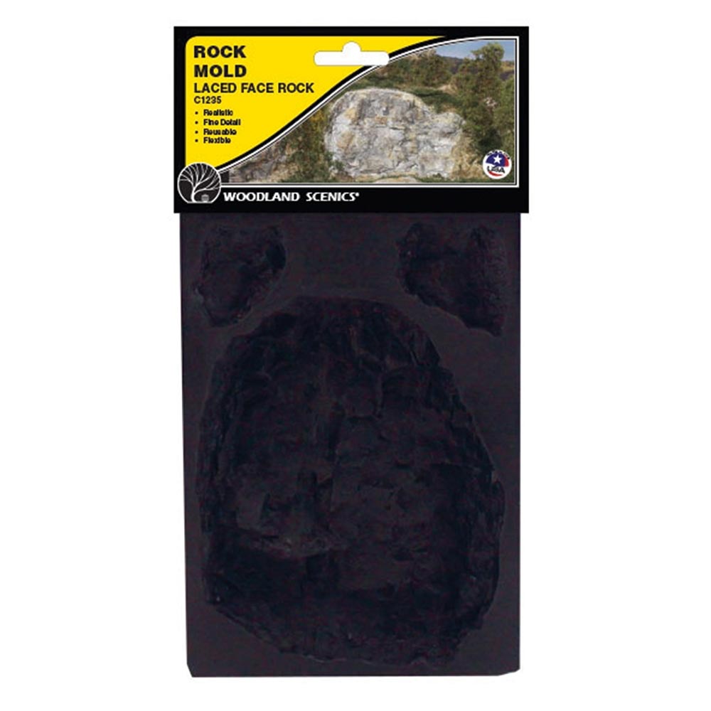Woodland Scenics C1235 Laced Face Rocks Rock Mould (5"x7") Railway Landscaping Scenics