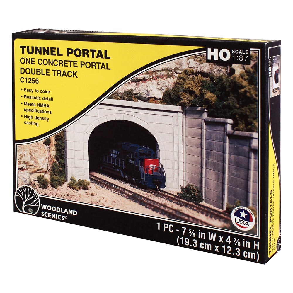 Woodland Scenics C1256 HO Concrete Double Tunnel Portal HO Gauge Railway Landscaping Scenics