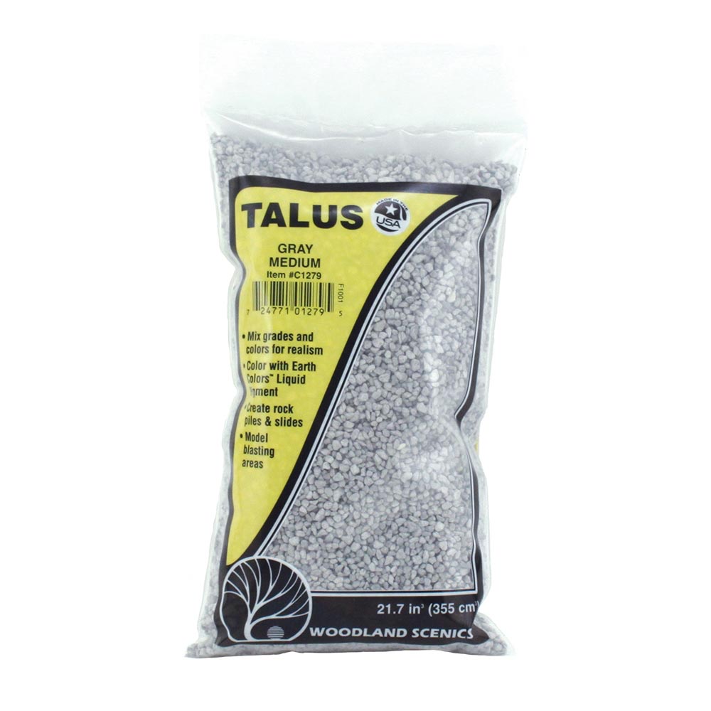 Woodland Scenics C1279 Medium Grey Talus Railway Landscaping Scenics
