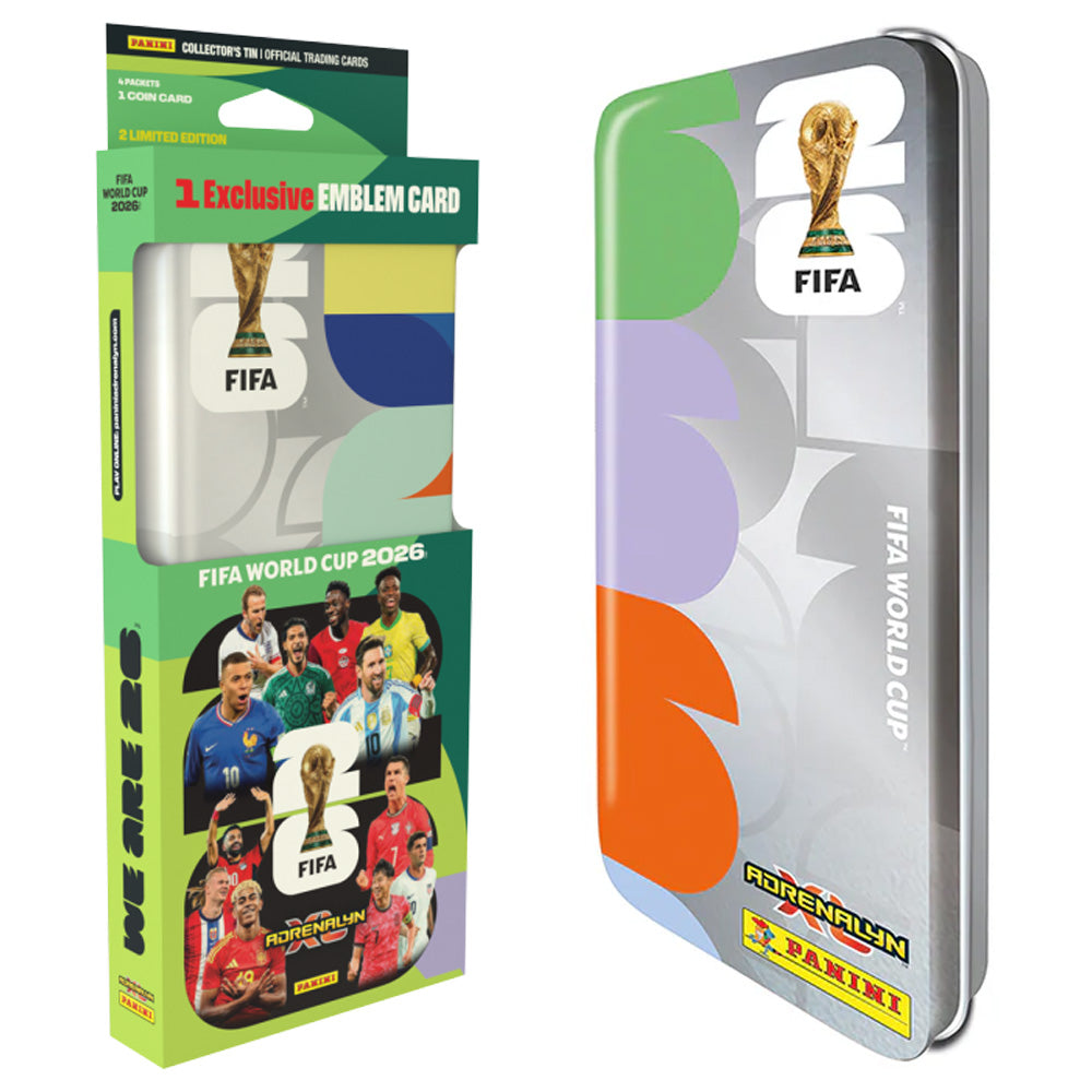 Panini FIFA World Cup 2026 Adrenalyn XL - Collector's Tin (4 Packs + Cards)